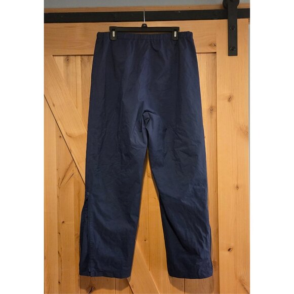 Vtg Eddie Bauer Gore Tex Windbreaker Pants Mens M Blue Drawstring Zip Ankle - Picture 2 of 16